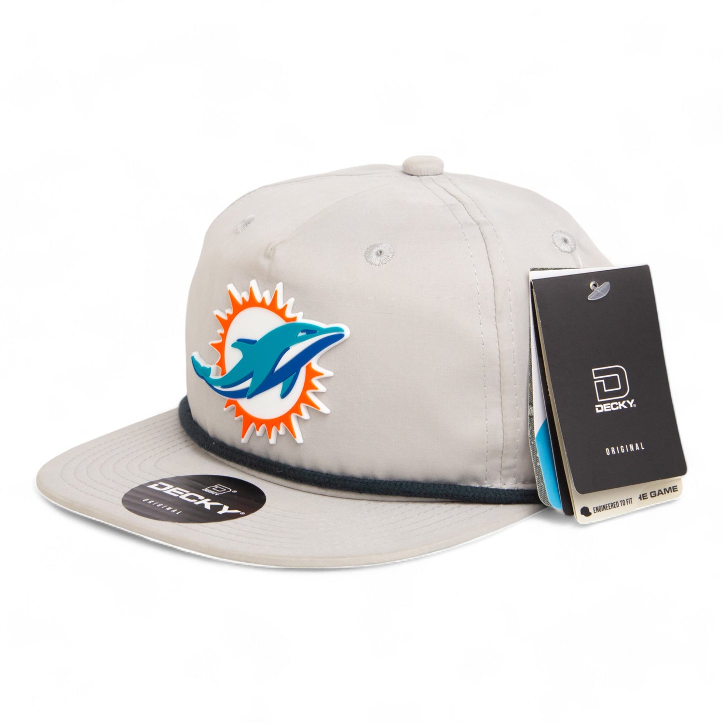 Miami Dolphins 3D Classic Rope Hat- Grey/ Charcoal