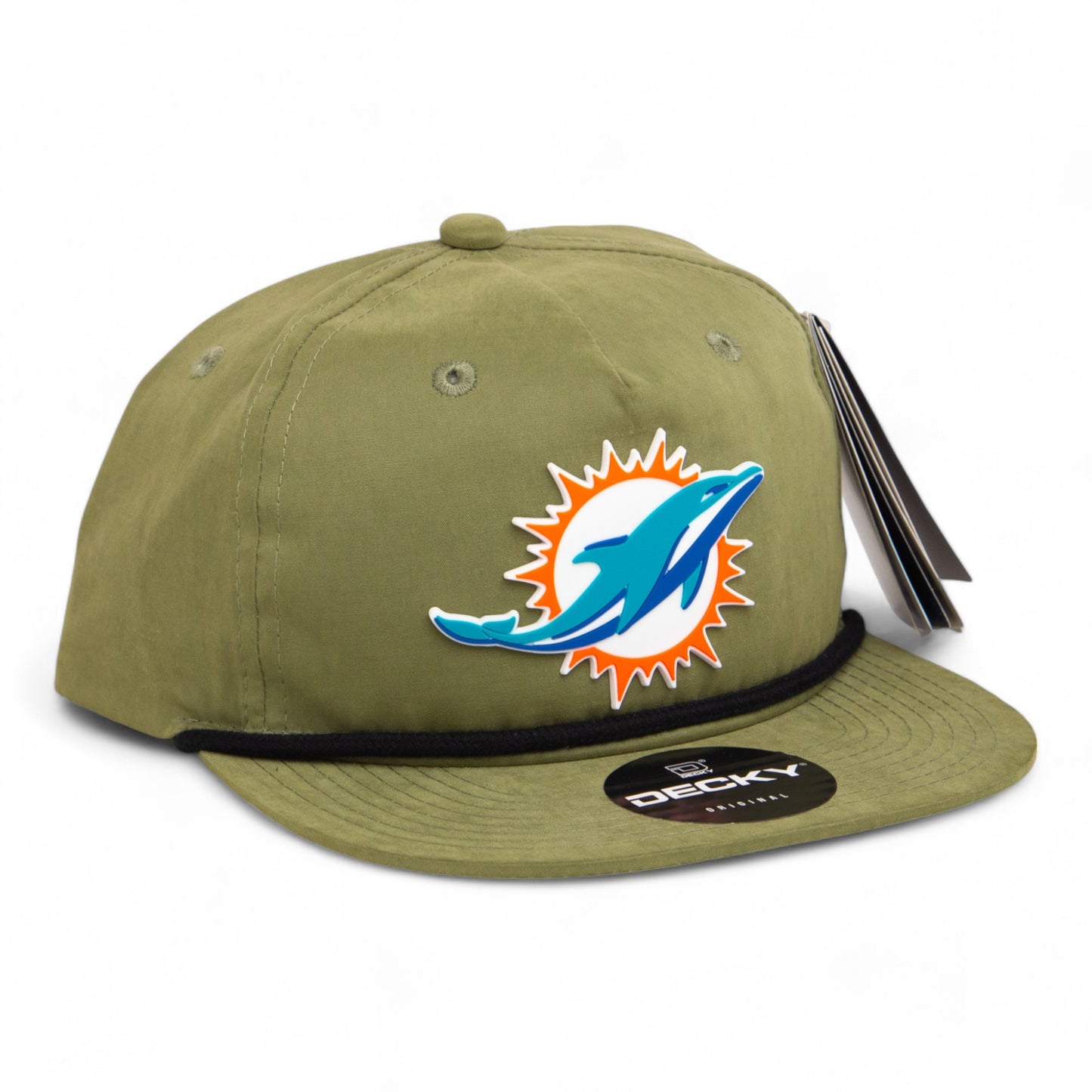 Miami Dolphins 3D Classic Rope Hat- Loden/ Black