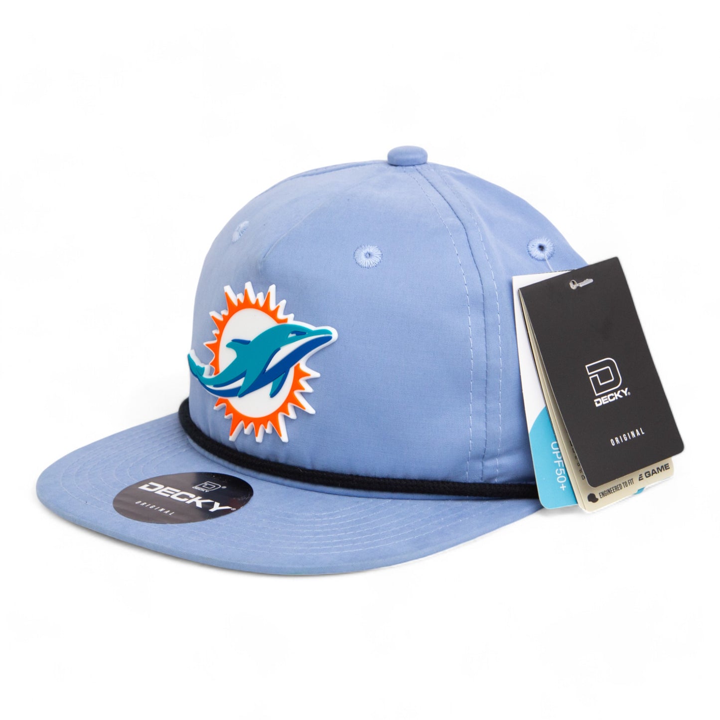 Miami Dolphins 3D Classic Rope Hat- Sky/ Black