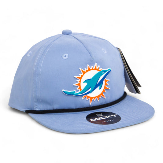 Miami Dolphins 3D Classic Rope Hat- Sky/ Black