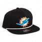 Miami Dolphins 3D Perforated Rope Hat- Black/ White