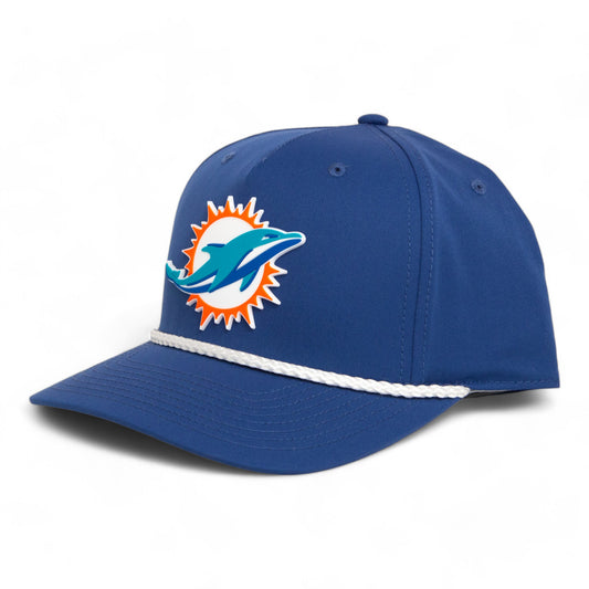 Miami Dolphins 3D Five Panel Classic Rope Hat- Light Blue/ White