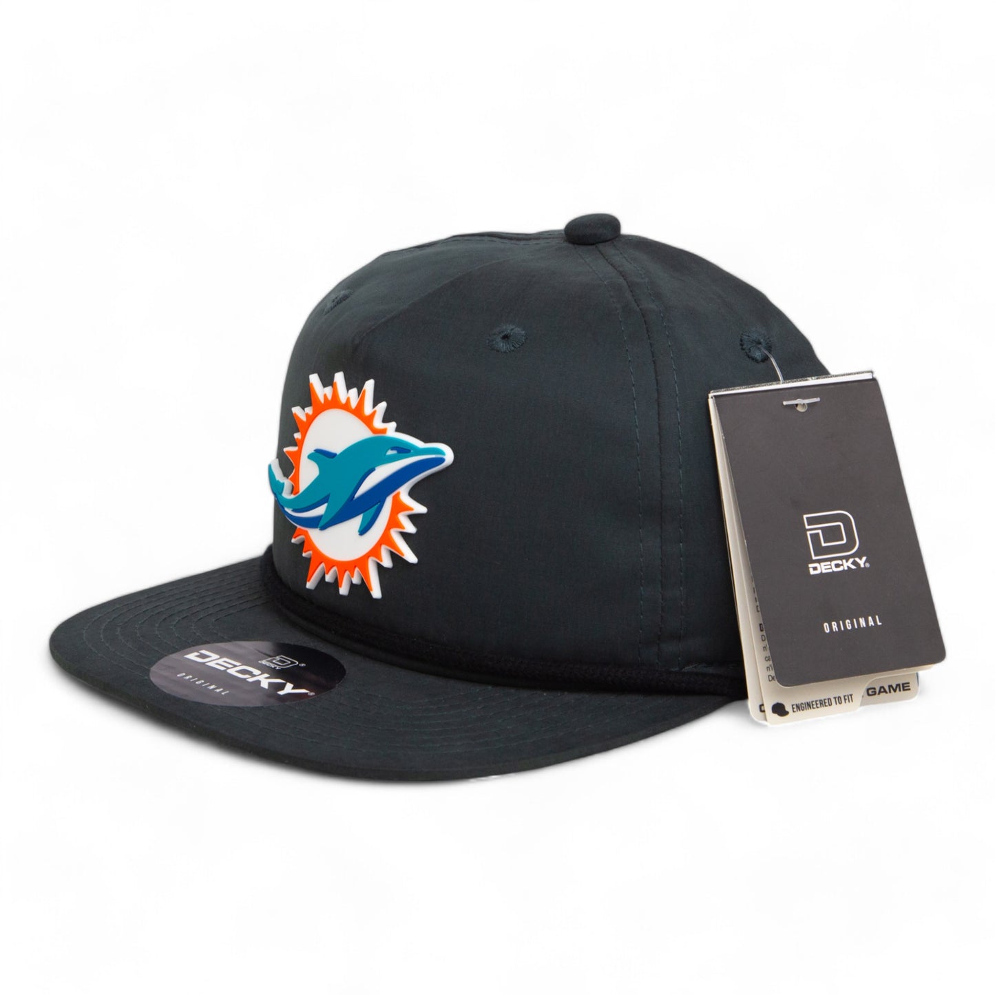 Miami Dolphins 3D Classic Rope Hat- Charcoal/ Black