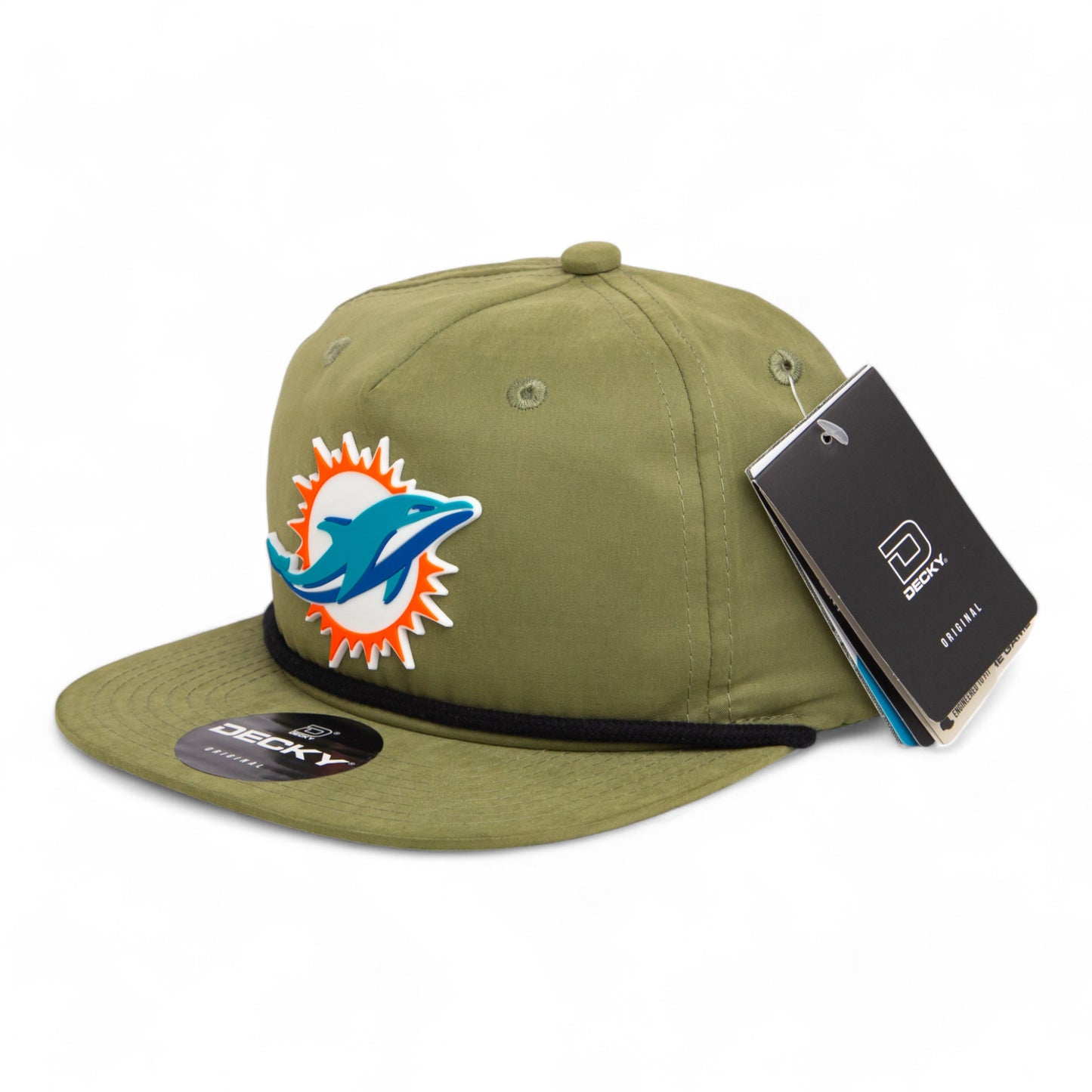 Miami Dolphins 3D Classic Rope Hat- Loden/ Black