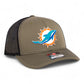 Miami Dolphins 3D Snapback Trucker Hat- Loden/ Black