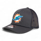 Miami Dolphins 3D Snapback Trucker Rope Hat- Charcoal