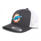 Miami Dolphins 3D YP Snapback Trucker Hat- Charcoal/ White