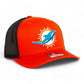 Miami Dolphins 3D Snapback Trucker Hat- Orange/ Black