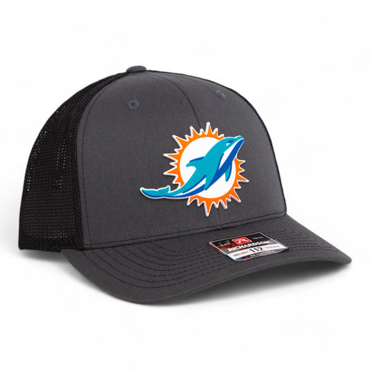 Miami Dolphins 3D Snapback Trucker Hat- Charcoal/ Black