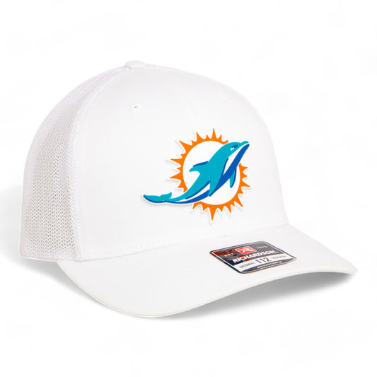 Miami Dolphins 3D Snapback Trucker Hat- White