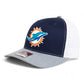 Miami Dolphins 3D Snapback Trucker Hat- Navy/ White/ Heather Grey