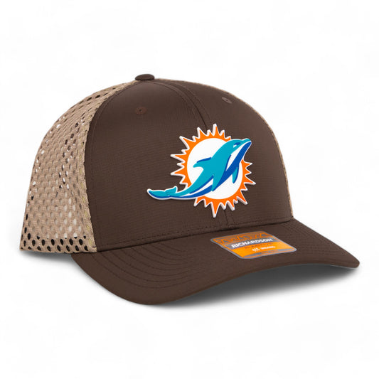 Miami Dolphins 3D Snapback Tilikum Trucker Hat- Brown/ Tan