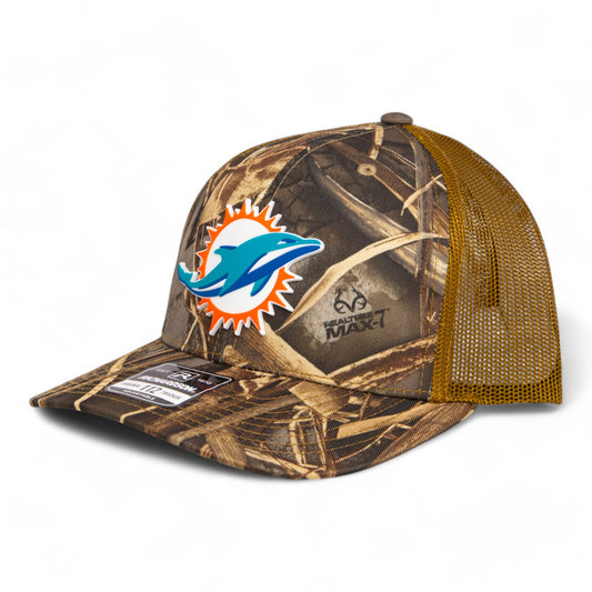 Miami Dolphins 3D Snapback Trucker Hat- Realtree Max 7/ Buck