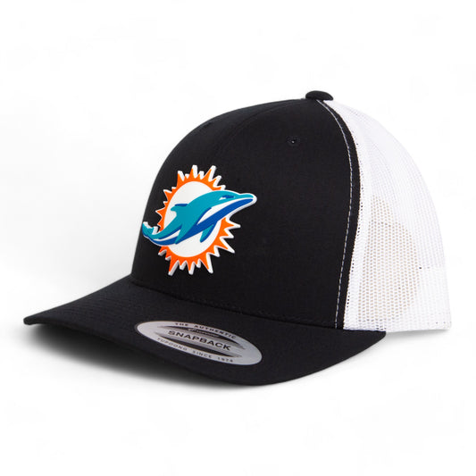 Miami Dolphins 3D YP Snapback Trucker Hat- Black/ White