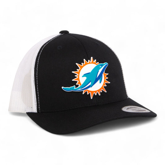 Miami Dolphins 3D YP Snapback Trucker Hat- Black/ White