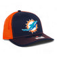 Miami Dolphins 3D Snapback Trucker Hat- Navy/ Orange