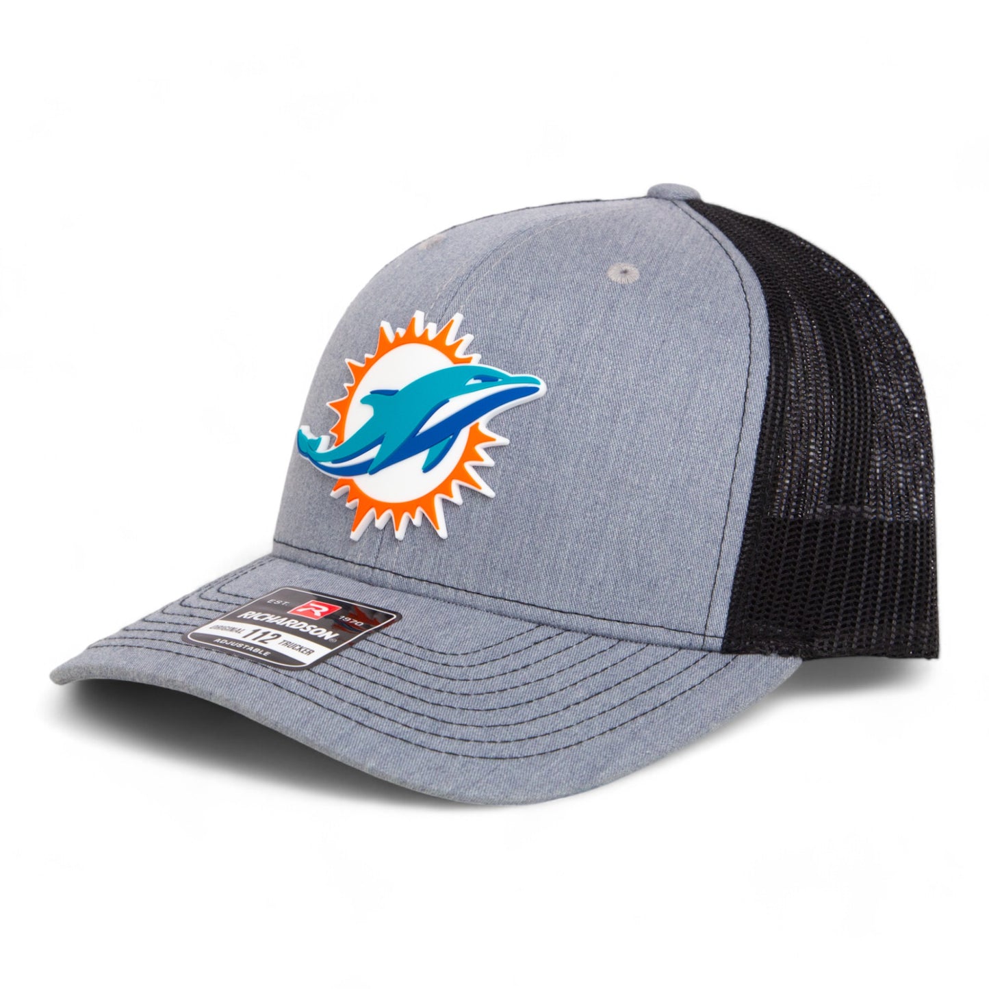 Miami Dolphins 3D Snapback Trucker Hat- Heather Grey/ Black