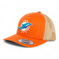 Miami Dolphins 3D YP Snapback Trucker Hat- Rustic Orange/ Khaki