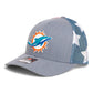 Miami Dolphins 3D Snapback Trucker Hat- Heather Grey/ Stars & Stripes