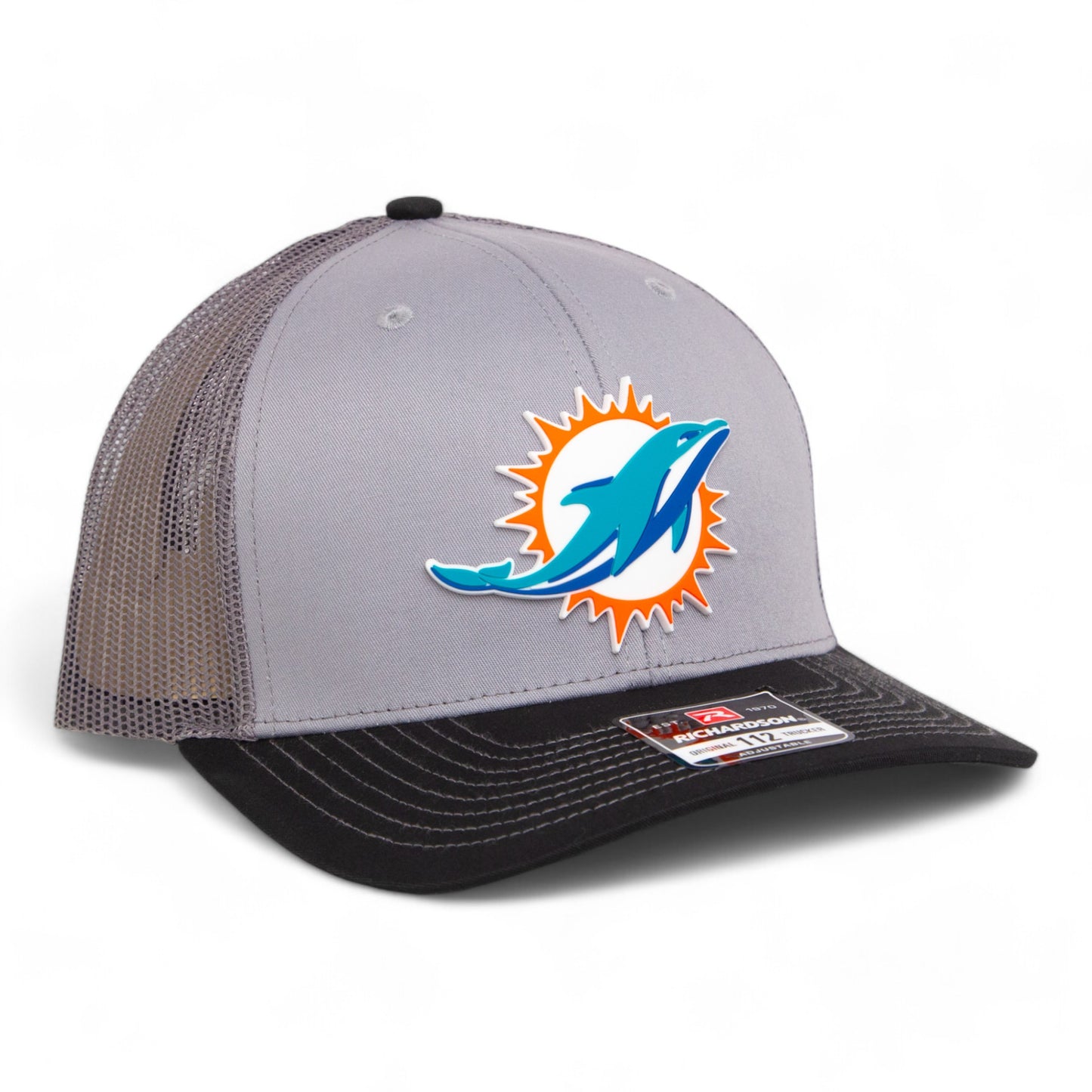 Miami Dolphins 3D Snapback Trucker Hat- Grey/ Charcoal/ Black