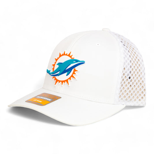 Miami Dolphins 3D Snapback Tilikum Trucker Hat- White