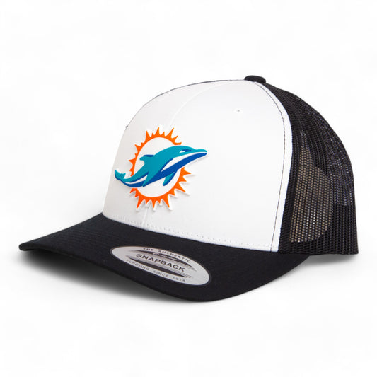 Miami Dolphins 3D YP Snapback Trucker Hat- White/ Black