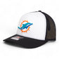 Miami Dolphins 3D Snapback Trucker Hat- White/ Black