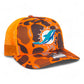 Miami Dolphins 3D Snapback Trucker Hat- Blaze Duck Camo/ Blaze