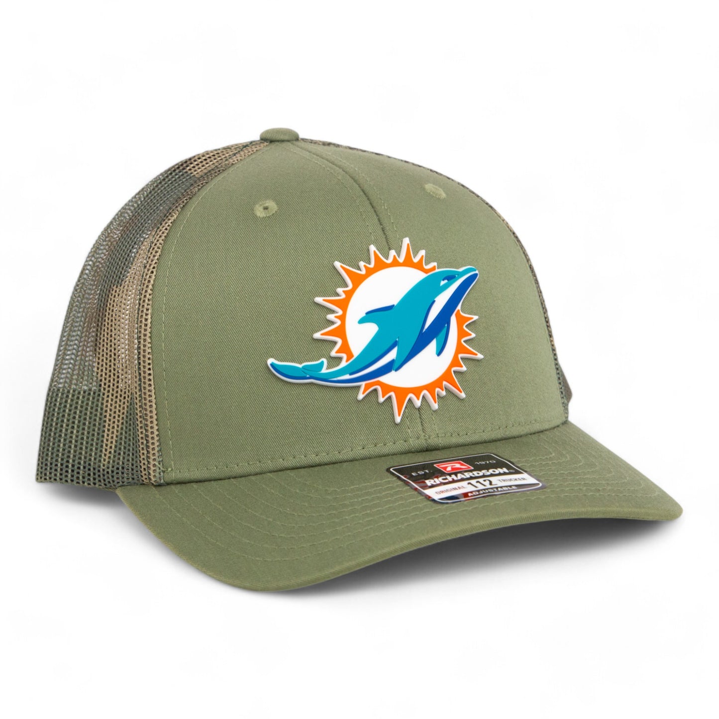 Miami Dolphins 3D Snapback Trucker Hat- Loden/ Green Camo