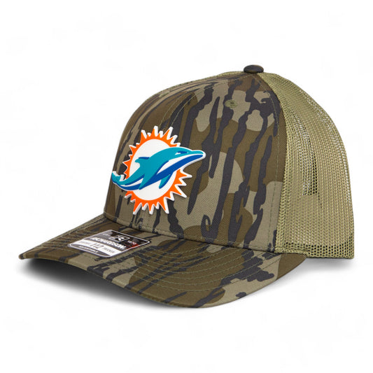 Miami Dolphins 3D Snapback Trucker Hat- Mossy Oak Bottomland/ Loden