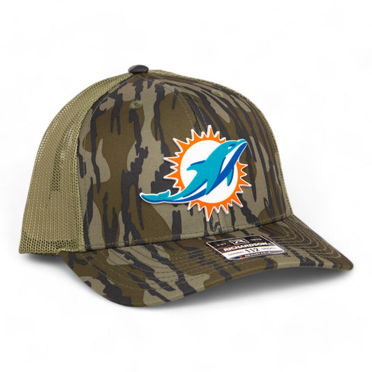 Miami Dolphins 3D Snapback Trucker Hat- Mossy Oak Bottomland/ Loden