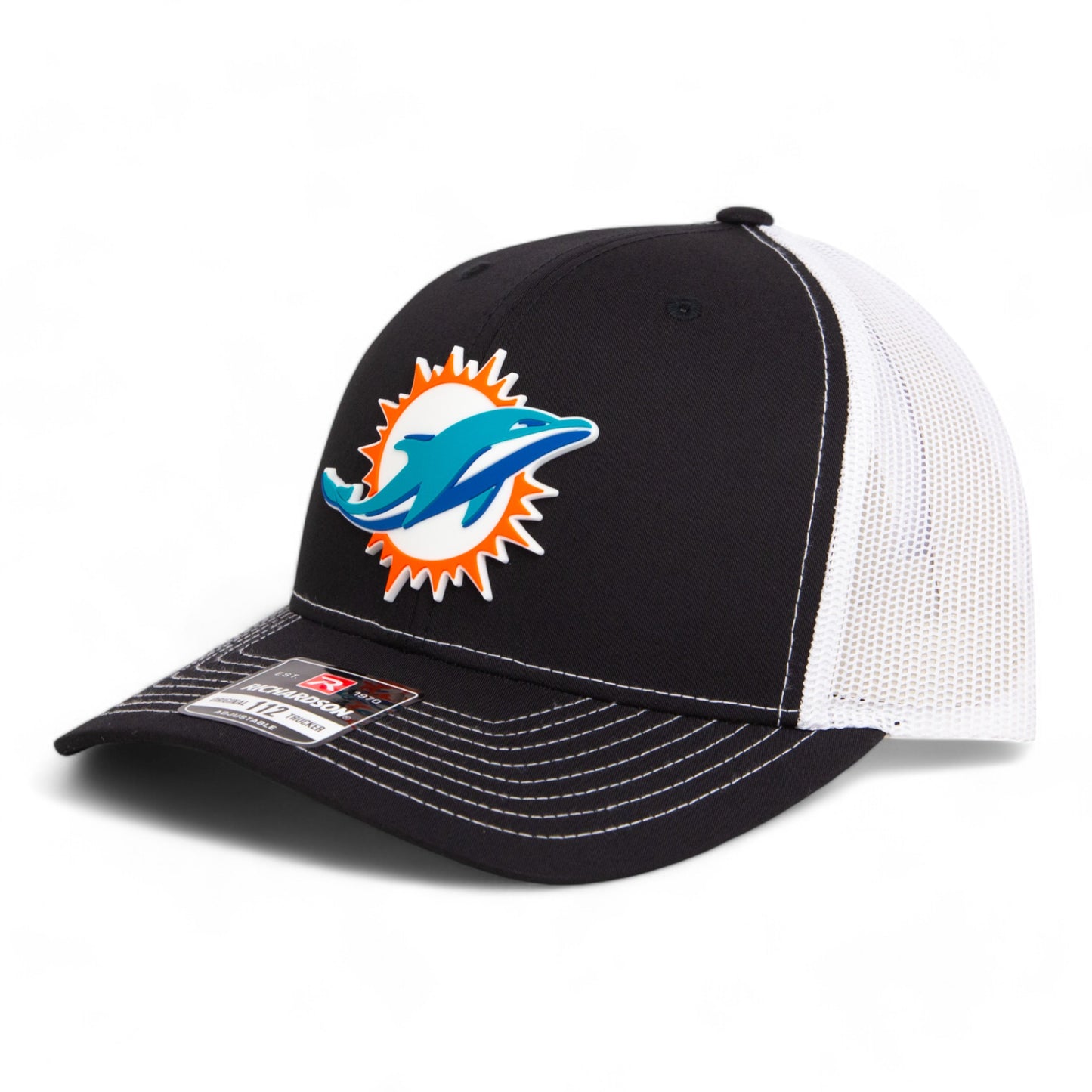 Miami Dolphins 3D Snapback Trucker Hat- Black/ White