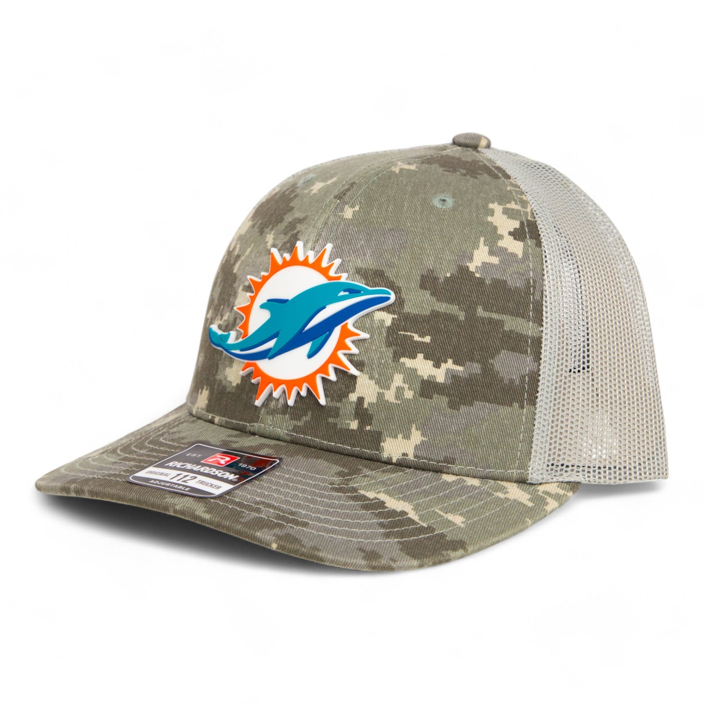 Miami Dolphins 3D Snapback Trucker Hat- Military Digital Camo