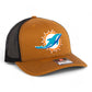 Miami Dolphins 3D Snapback Trucker Hat- Caramel/ Black