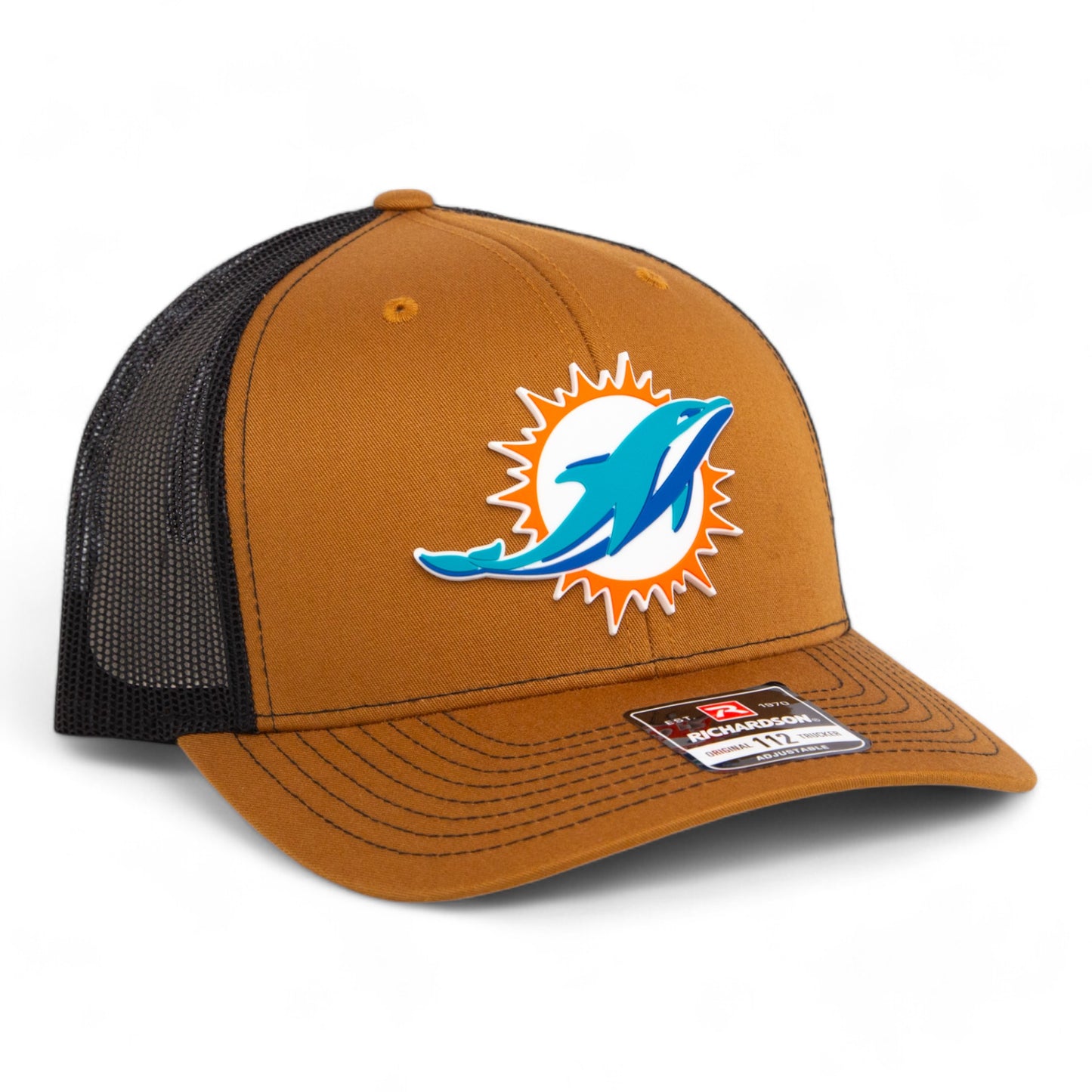 Miami Dolphins 3D Snapback Trucker Hat- Caramel/ Black