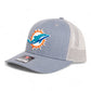 Miami Dolphins 3D Snapback Trucker Hat- Heather Grey/ Light Grey