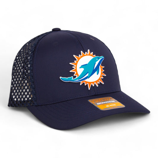 Miami Dolphins 3D Snapback Tilikum Trucker Hat- Navy