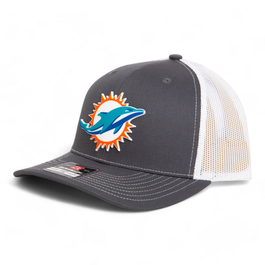 Miami Dolphins 3D Snapback Trucker Hat- Charcoal/ White