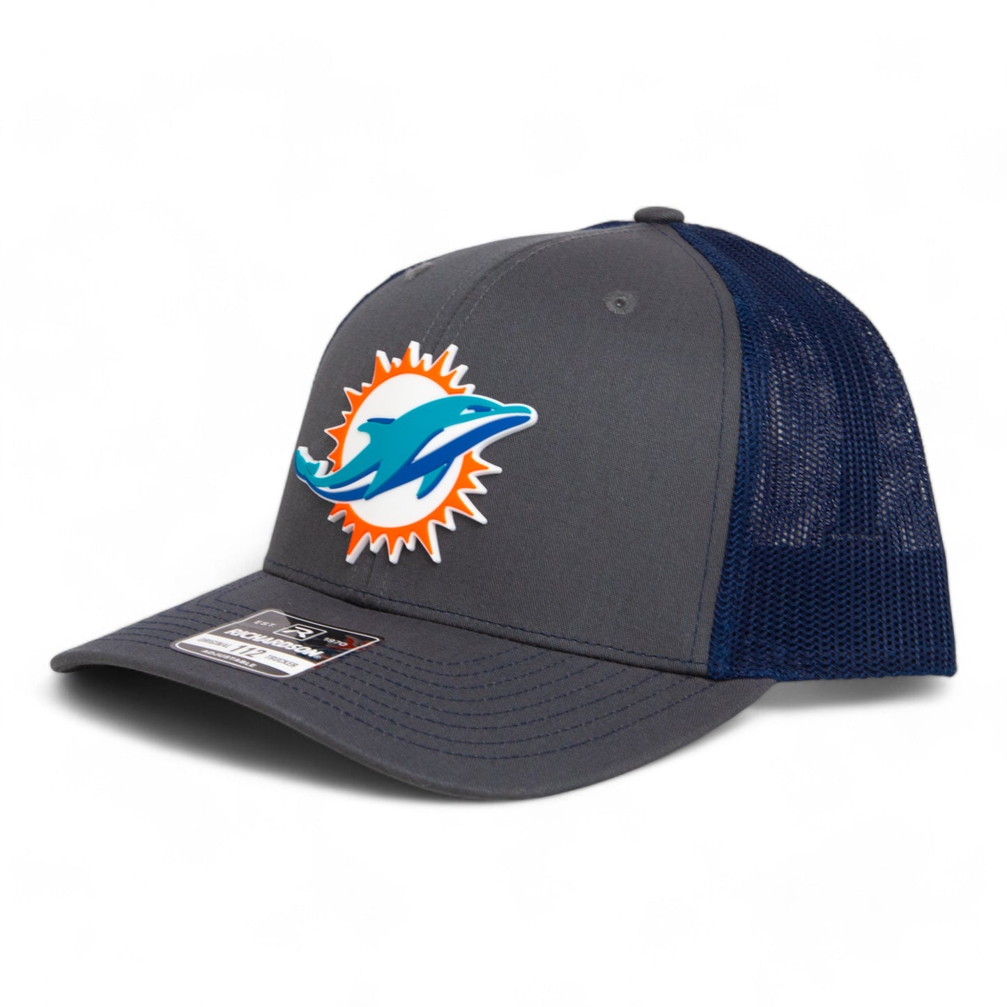 Miami Dolphins 3D Snapback Trucker Hat- Charcoal/ Navy