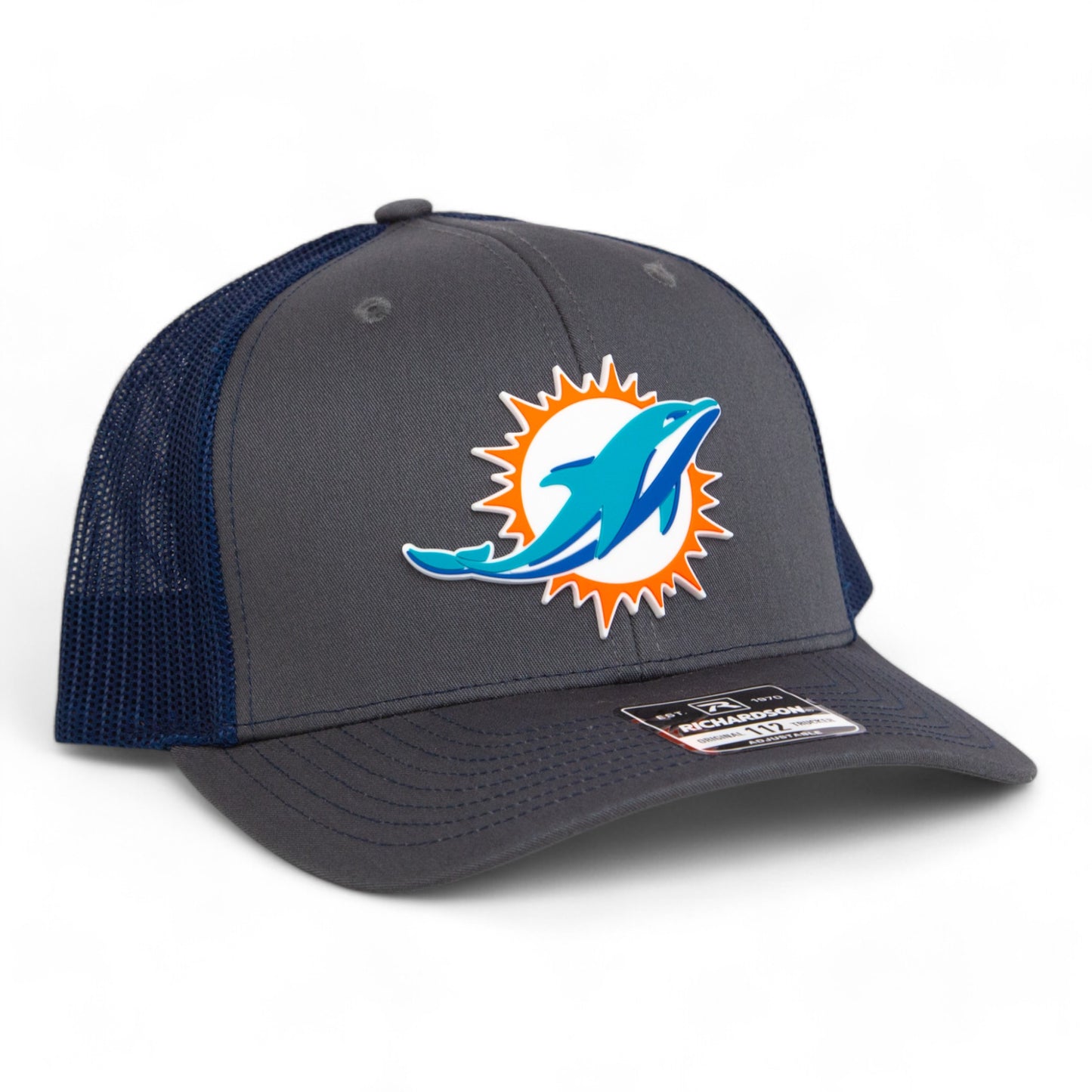 Miami Dolphins 3D Snapback Trucker Hat- Charcoal/ Navy