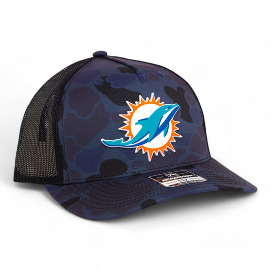 Miami Dolphins 3D Snapback Trucker Hat- Admiral Duck Camo/ Black