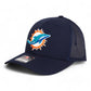 Miami Dolphins 3D Snapback Trucker Hat- Navy