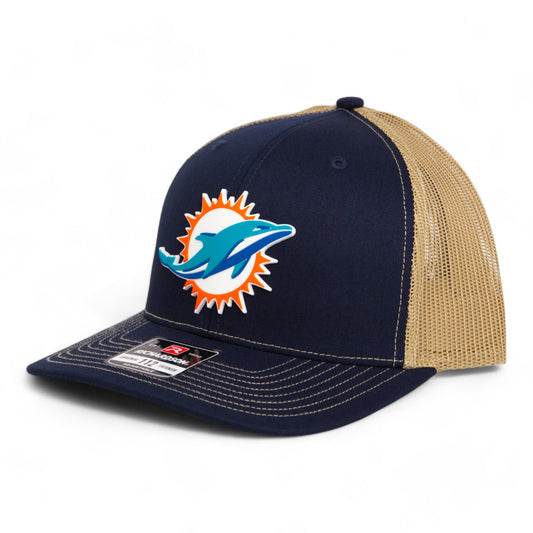 Miami Dolphins 3D Snapback Trucker Hat- Black/ Vegas Gold