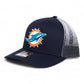 Miami Dolphins 3D Snapback Trucker Hat- Navy Fade