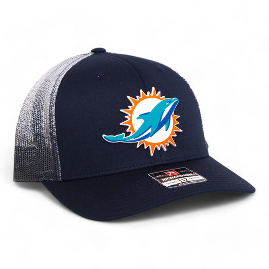 Miami Dolphins 3D Snapback Trucker Hat- Navy Fade