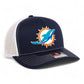 Miami Dolphins 3D Snapback Trucker Hat- Navy/ White