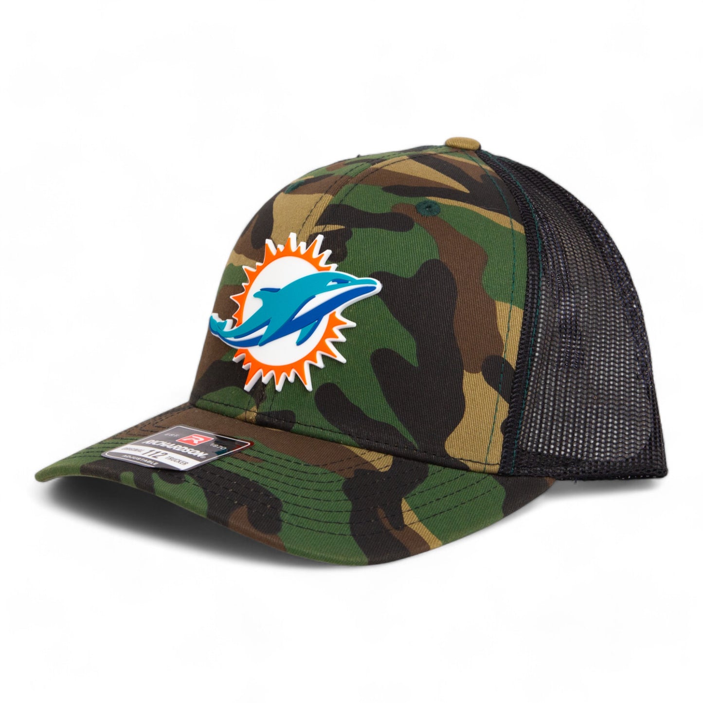 Miami Dolphins 3D Snapback Trucker Hat- Army Camo/ Black