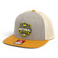 Michigan Wolverines 2026 Basketball National Champions 3D Wool Blend Flat Bill Hat- Heather Grey/ Birch/ Amber