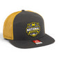 Michigan Wolverines 2026 Basketball National Champions 3D Snapback Seven-Panel Flat Bill Trucker Hat- Charcoal/ Gold