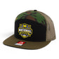 Michigan Wolverines 2026 Basketball National Champions 3D Snapback Seven-Panel Flat Bill Trucker Hat- Black/ Loden/ Camo